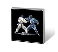 Spilla con distintivo quadrato stampato tradizionale Gokyo del Kodokan Judo, spilla con bottone, decorazione per cravatta da bavero, per uomo e donna, zaino