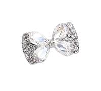 Spilla con fiocco a farfalla con strass, per donne e ragazze, alla moda, graziose spille con pietra portafortuna in cristallo, accessori delicati per abiti, Pasqua, compleanno, matrimonio, festa