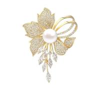 Spilla con fiore delicato con strass 2 pezzi - Gioielli con corpetto in stile coreano for uso personale
