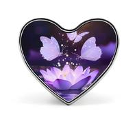 Spilla con fiore di loto e farfalla per donne e uomini, spilla con distintivo a forma di cuore per feste e matrimoni