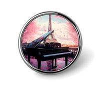 Spilla con fiori di ciliegio della Torre Eiffel per donne e uomini, spilla da bavero alla moda per feste e matrimoni