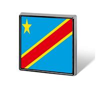Spilla con la bandiera del Congo (RDC), da appendere al cappello, al risvolto della cravatta o all'abito, gioielli, jeans, camicia o borsa.