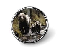 Spilla con la mamma orsa e il suo zaino, spilla decorativa carina per donne, spille da bavero da uomo per abiti, spille alla moda per cappelli, zaini, borse, giacche, camicie, risvolti da abito - ci