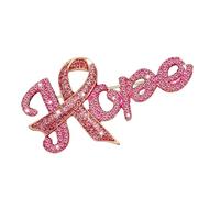 Spilla con lettere per la consapevolezza del cancro seno con diamanti scintillanti per le donne Accessorio per gioielli Accessorio per l ' uso quotidiano