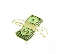 Spilla con Moneta, Spilla con Moneta d'oro, Spilla con Soldi Volanti, Spilla con Soldi, Spille da Bavero US-3