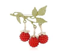 Spilla con more in lega smaltata colorata Accessorio elegante per giacche Borse Cappelli Regalo alla per lei o per lui Spilla con ciondolo frutta vintage