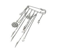 Spilla con nappe a catena in metallo leggera con nappe accento per una lunga durata e miglioramento del fascino Spilla da bavero alla moda, Misura unica, come descritto