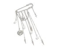 Spilla con nappe a catena in metallo leggera con nappe per una lunga durata e miglioramento del fascino per spilla per abbigliamento, Misura unica, come descritto