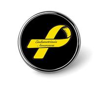 Spilla con nastro giallo per la sensibilizzazione sull'endometriosi, spille rotonde, spille identificative, spille con bottone, per cappelli, giacche, decorazioni