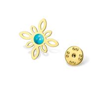 Spilla con nodo delle streghe e turchese Spilla con nodo celtico in acciaio inossidabile Spille Wiccan Witchcraft Gioielli pagani per donne e ragazze (oro 3)