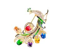 Spilla con pavoni in lega leggera e robusta, 11 g, elegante e compatta, ideale come regalo per sciarpe e cappelli Spilla da donna