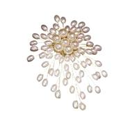 Spilla con perle finte intrecciate a mano, accessorio alla moda, abbigliamento quotidiano, accessorio per abbigliamento da donna, alla moda