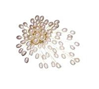 Spilla con perle finte intrecciate a mano Spilla alla Accessorio per abbigliamento quotidiano Accessori per abbigliamento da donna elegante con perle