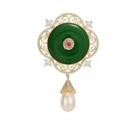 Spilla con perle traforate, simbolo della benedizione per Qipao, abbigliamento formale, occasioni speciali, spilla da sposa con perline a goccia, Einheitsgröße, come descritto