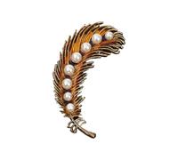 Spilla con piume di pavone in stile vintage con strass scintillanti per eventi formali accessori di abbigliamento alla moda spilla con piume di pavone, Misura unica, come descritto