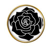 Spilla Con Rosa Nera