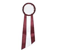 Spilla con rosetta per nastro generoso, trofeo premio classe medaglia del vincitore, nastro in materiale premium con pregevole fattura, spilla per nastro leggera e antiusura per i (miglio bianco)