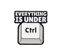 Spilla con scritta "Everything Under Control", Misura unica, Metallo