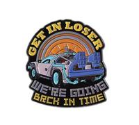 Spilla con scritta "Get In Loser We're Going Back In Time", Misura unica, Metallo