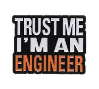 Spilla con scritta in inglese "Believe I Am Really An Engineer", in lega di metallo, accessori, Semplice