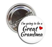 Spilla con scritta in inglese "I'm going to be a Great Grandma Wonderful Button Badge Pin, Metallo, metallo
