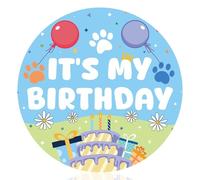 Spilla con scritta "It's My Birthday" per ragazzi e ragazze, 5,8 cm, blu a tema feste, accessori per feste di buon compleanno e forniture regalo