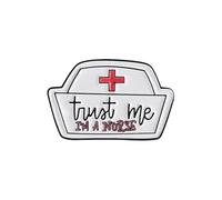 Spilla con scritta "Trust MeE, I'm a Nurse, Medical Pins, Medical Nurse", divertente spilla con titolo per la sanità, donne, uomini, ragazzi, ragazze, per cappelli, zaini, borse, borse, stoffe, Refer