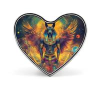 Spilla con simbolo della mitologia egizia del dio Horus per donne e uomini, spilla con distintivo a forma di cuore per feste e matrimoni.