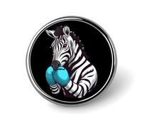 Spilla con simbolo della zebra da boxe, spille rotonde, spille, spille con bottone, per cappelli, giacche e decorazioni.