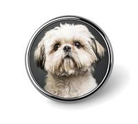 Spilla con simpatico cane Shih Tzu, spilla da bavero, spilla, distintivo, cravatta, gioielli, decorazione per cappelli, giacche, camicie