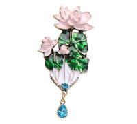 Spilla con smaltato vintage per donna. Accessorio con design eleganti Spilla con da donna del patrimonio culturale
