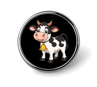 Spilla con stemma di allevamento di mucche da latte per donne e uomini, spilla da bavero alla moda per feste e matrimoni