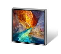 Spilla con stemma quadrato a forma di montagna dell'Antelope Canyon, per regali da donna e uomo