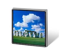 Spilla con stemma quadrato e distintivo misterioso di Stonehenge nel Regno Unito, per regali da donna e uomo.