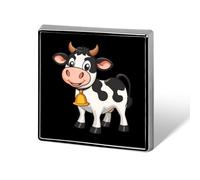 Spilla con stemma quadrato per l'allevamento di mucche da latte, spilla da bavero per regali da donna e uomo