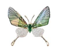 Spilla con strass a farfalla nera per donne ragazze uomini esagerato AB Crystal Cluster moda cartone animato animale spille da bavero accessori per abiti unisex delicatezza compleanno festa di Natale