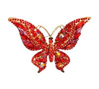 Spilla con strass a farfalla nera per donne ragazze uomini esagerato AB Crystal Cluster moda cartone animato animale spille da bavero accessori per abiti unisex delicatezza compleanno festa di Natale