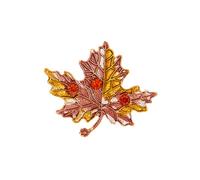 Spilla con strass autunnali con foglie autunnali per le donne del Ringraziamento Spilla di cristallo alla moda Spilla a forma di foglia di fiore Spilla colorata a foglia d'acero spilla autunnale