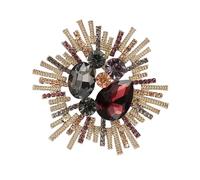Spilla con strass di cristallo, design barocco, leggero, multifunzionale, gioiello per le donne, accessorio di lusso retrò, versatile cappello borsa spilla Decors, 5.4cm, come descritto