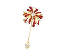 Spilla con strass di design pirotecnico ideale per tutti i giorni, alla moda ed eventi formali, spilla pirotecnica con strass e arte smaltata, ideale, One Size, come descritto