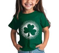 Spilla con strass St Day Shirt Graphic Tee Comfort Fit for Daily Wear Green Ages 1 15 Shirt con balza da donna, verde, 3-4 Jahre