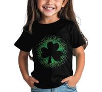 Spilla con strass St Day Shirt Graphic Tee Comfort Fit for Daily Wear Green Ages 1 15 Shirt con balza da donna, Nero , 6-7 Jahre