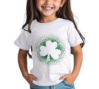 Spilla con strass St Day Shirt Graphic Tee Comfort Fit for Daily Wear Green Ages 1 15 Shirt con balza da donna, bianco, 3-4 Jahre
