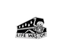 Spilla con Teschio in Spilla Smaltata Pin Badge Giacca in Denim Collari Ornamento Argento Elegante e Popolare Practical Treatment