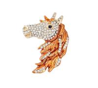 Spilla Con Testa Cavallo Con Scintillanti Spilla Da Bavero a Forma Animale Accessorio Dichiarazione Regalo Per Donna Spilla Da Donna