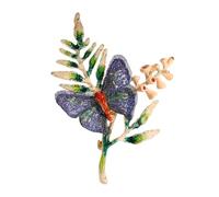 Spilla con vivaci farfalle in metallo resistente alla corrosione, accessorio di moda per abiti e abiti, versatile spilla per migliorare l'outfit