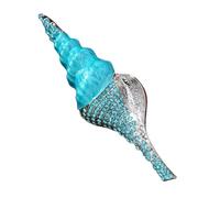 Spilla creativa a forma di conchiglia, alla moda, a tema animale, con strass, abbellimento elegante per abbigliamento quotidiano, gioiello con ciondolo a forma di mare, One Size, come descritto