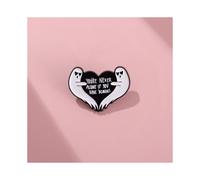 Spilla creativa a forma di cuore con un divertente design a forma di lettera per le feste di Halloween