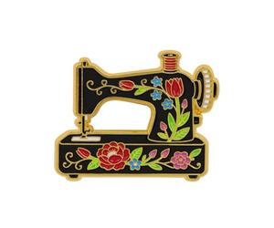 Spilla creativa a forma di macchina da cucire, in lega di zinco, accessorio alla moda, facile da indossare, per amanti del mestiere, spilla creativa, Misura unica, come descritto