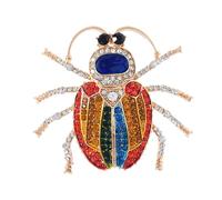 Spilla creativa con strass a forma di scarabeo, stile vintage, per donne e uomini, accessori eleganti per cappotti